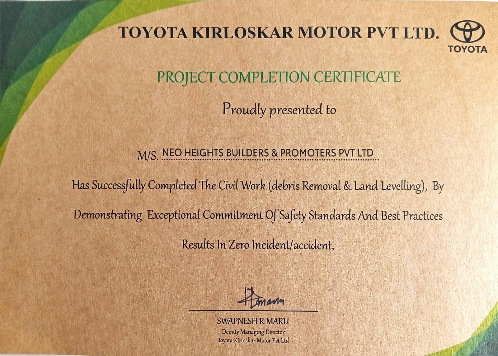 Project successfully completion Reward from Client. 